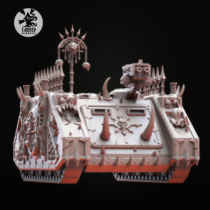 Marauder Transport Vehicle, Chaos Space Marine Transport Vehicle Sculpted by Tainted Windmill for Wargames set in the Grimdark Future