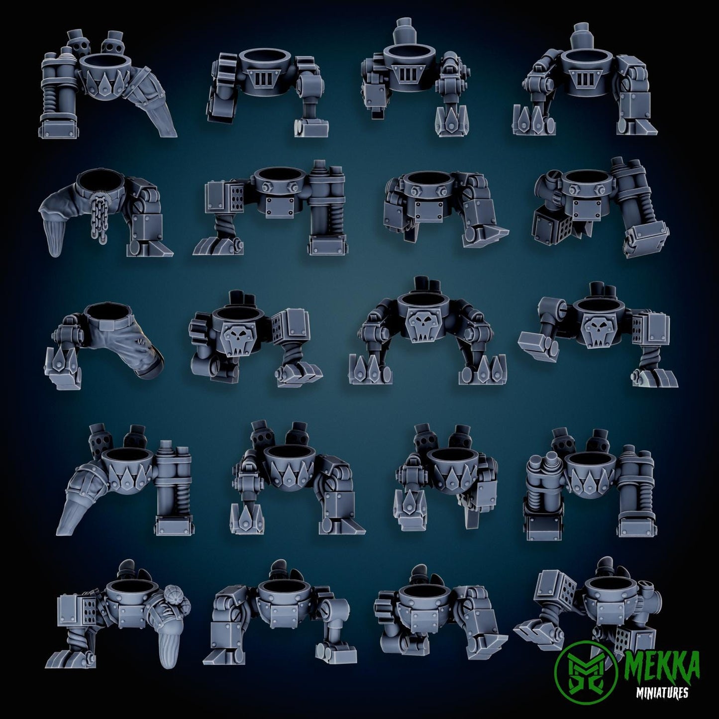 Modular Bionic Cybork Torsos and Legs! Space-Faring Orkish Menace Sculpted by Mekka Miniatures, Grimdark Compatible