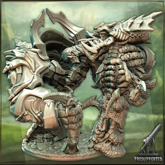 Starforged Archon vs Tyrant Slasher, Epic Clash of Monsters for Tabletop Roleplaying games by Codex Universalis