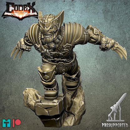 Dwogan Mithrilclaw, Dwarven Fighter Heroic Miniature for Tabletop Roleplaying games by Codex Universalis