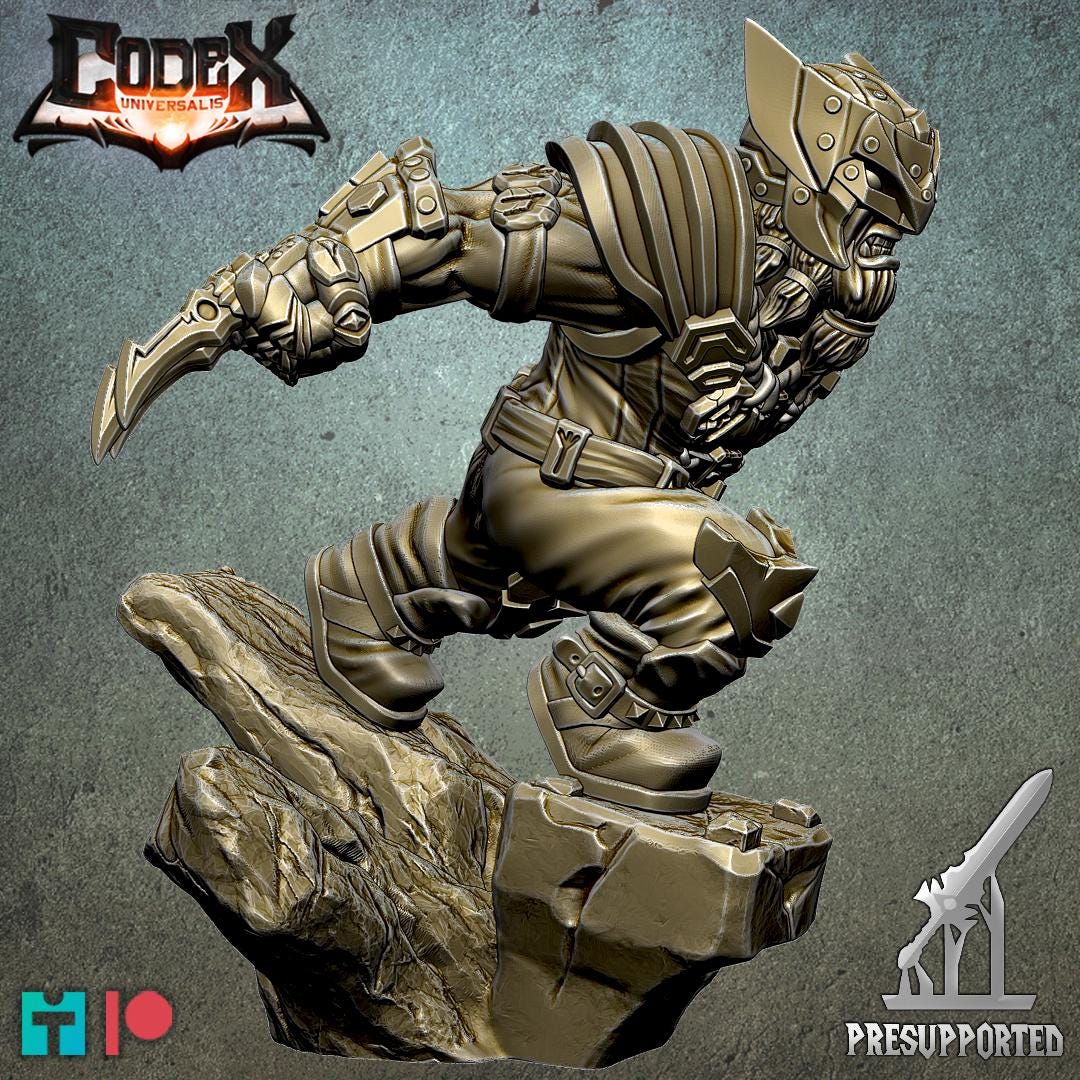 Dwogan Mithrilclaw, Dwarven Fighter Heroic Miniature for Tabletop Roleplaying games by Codex Universalis