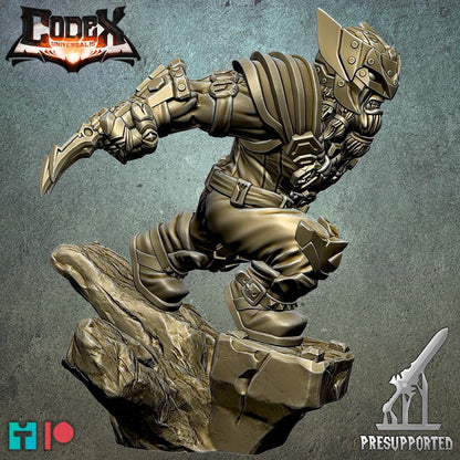 Dwogan Mithrilclaw, Dwarven Fighter Heroic Miniature for Tabletop Roleplaying games by Codex Universalis