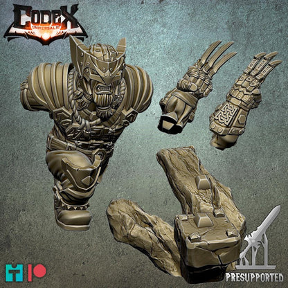 Dwogan Mithrilclaw, Dwarven Fighter Heroic Miniature for Tabletop Roleplaying games by Codex Universalis