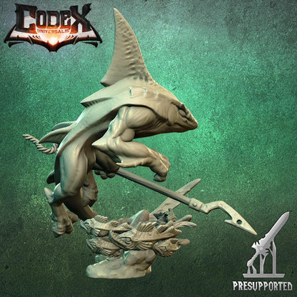 Land Sharks, Savage Fishfolk Miniatures for Tabletop Roleplaying games by Codex Universalis