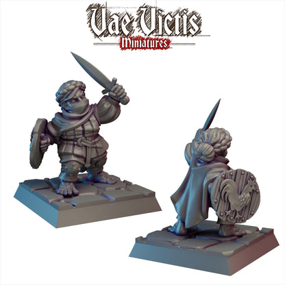 Modular Halfling Miniatures, Bits and Weapon Conversions Fantasy by Vae Victis, perfect for Fantasy Wargames and Tabletop RPGs
