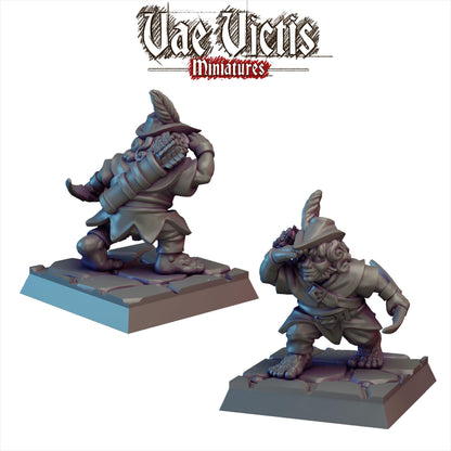 Modular Halfling Miniatures, Bits and Weapon Conversions Fantasy by Vae Victis, perfect for Fantasy Wargames and Tabletop RPGs
