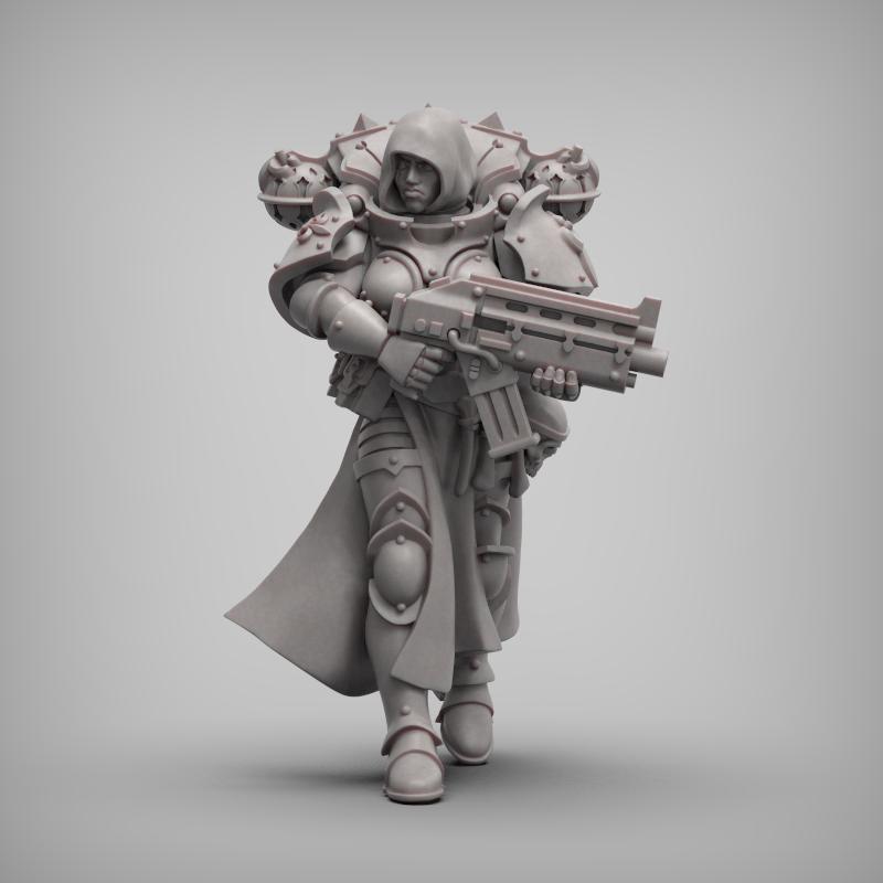 Coven Squad, Battle Sisters Sci-Fi Regiment Miniatures by Reptilian Overlords