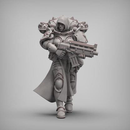 Coven Squad, Battle Sisters Sci-Fi Regiment Miniatures by Reptilian Overlords