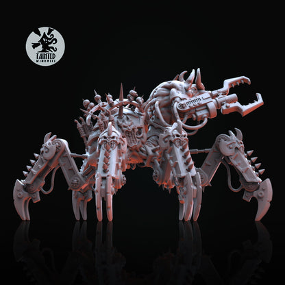 Iron Skulls Reaper, Chaotic Daemonic Monopose Miniatures Sculpted by Tainted Windmill for Wargames set in the Grimdark Future