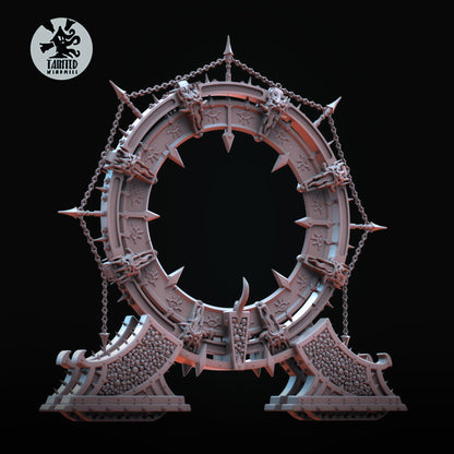 Void Gates, Chaotic Daemonic Terrain Feature Sculpted by Tainted Windmill for Wargames set in the Grimdark Future