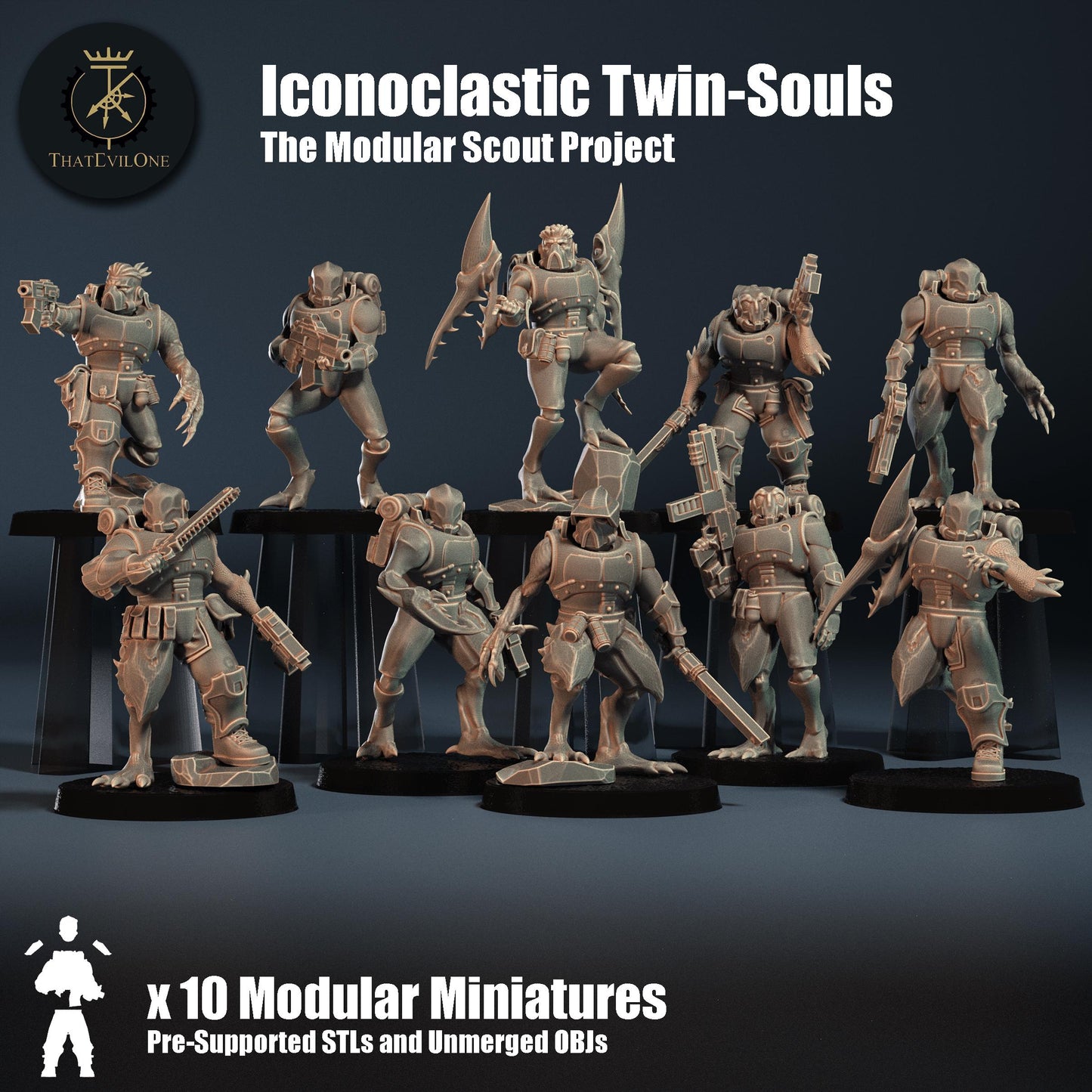 Modular Scout Twin-Souls, Modular Sci-Fi warriors by ThatEvilOne