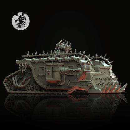 Bubonic Mortar Vehicle, Plague Space Marine Transport Vehicle Sculpted by Tainted Windmill for Wargames set in the Grimdark Future