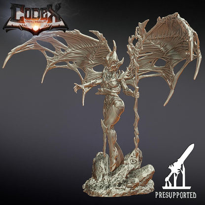 Kharnaxa standing, Demonic Heroic Miniature for Tabletop Roleplaying games by Codex Universalis