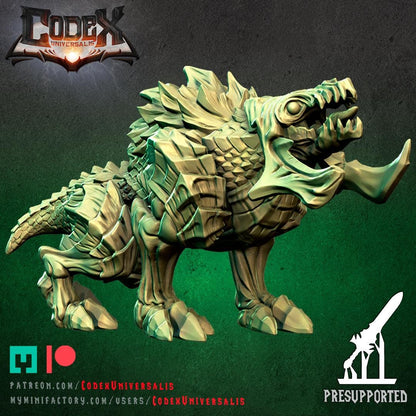 Lurker Hound, Forest Stalker Miniature for Tabletop Roleplaying games by Codex Universalis
