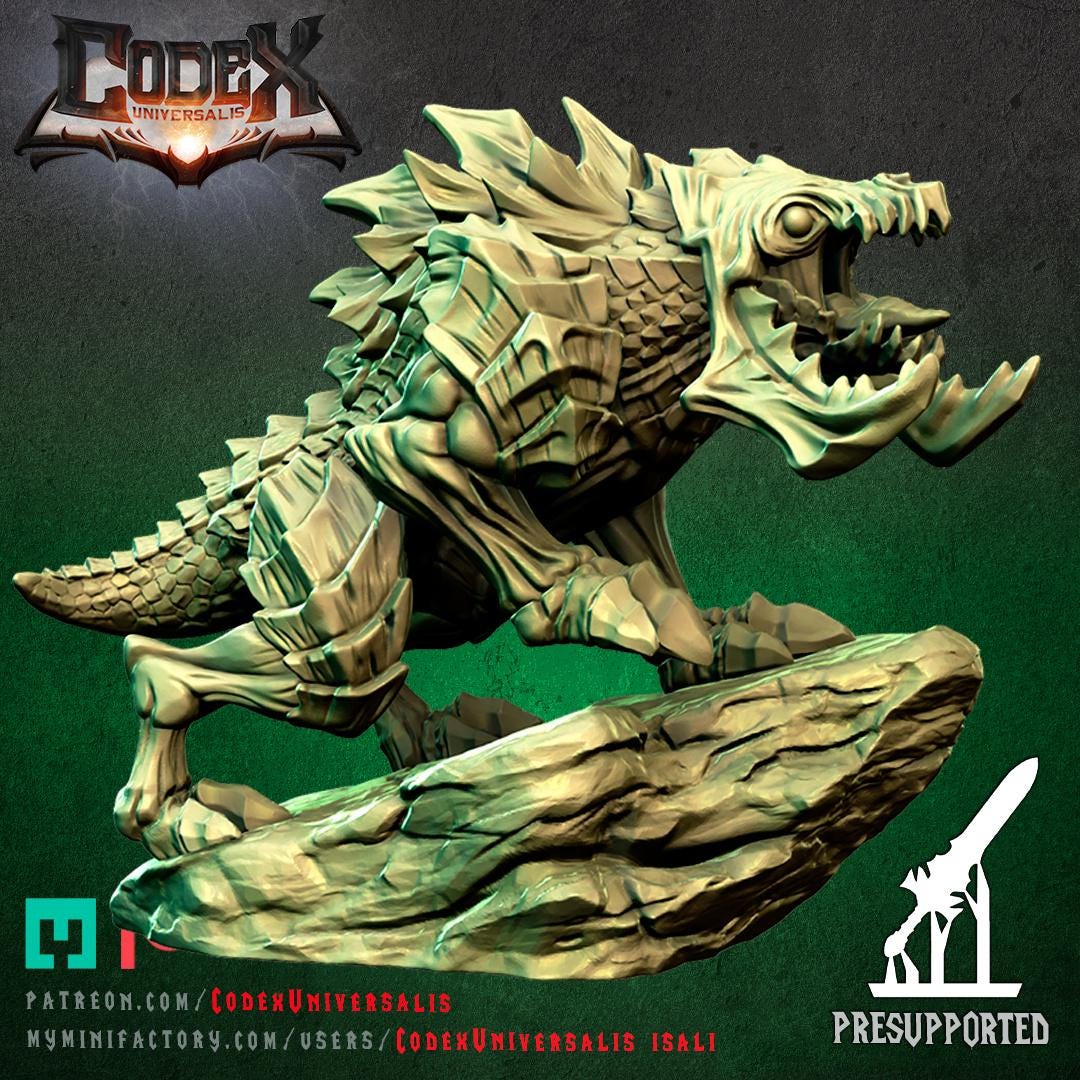 Lurker Hound, Forest Stalker Miniature for Tabletop Roleplaying games by Codex Universalis