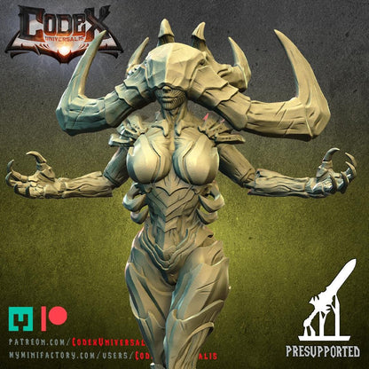 High Priestess Akigath, Demonic Heroic Praetor for Tabletop Roleplaying games by Codex Universalis