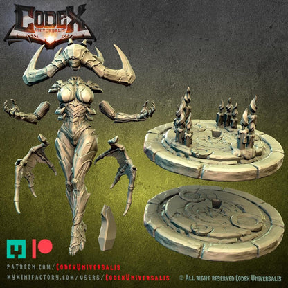 High Priestess Akigath, Demonic Heroic Praetor for Tabletop Roleplaying games by Codex Universalis