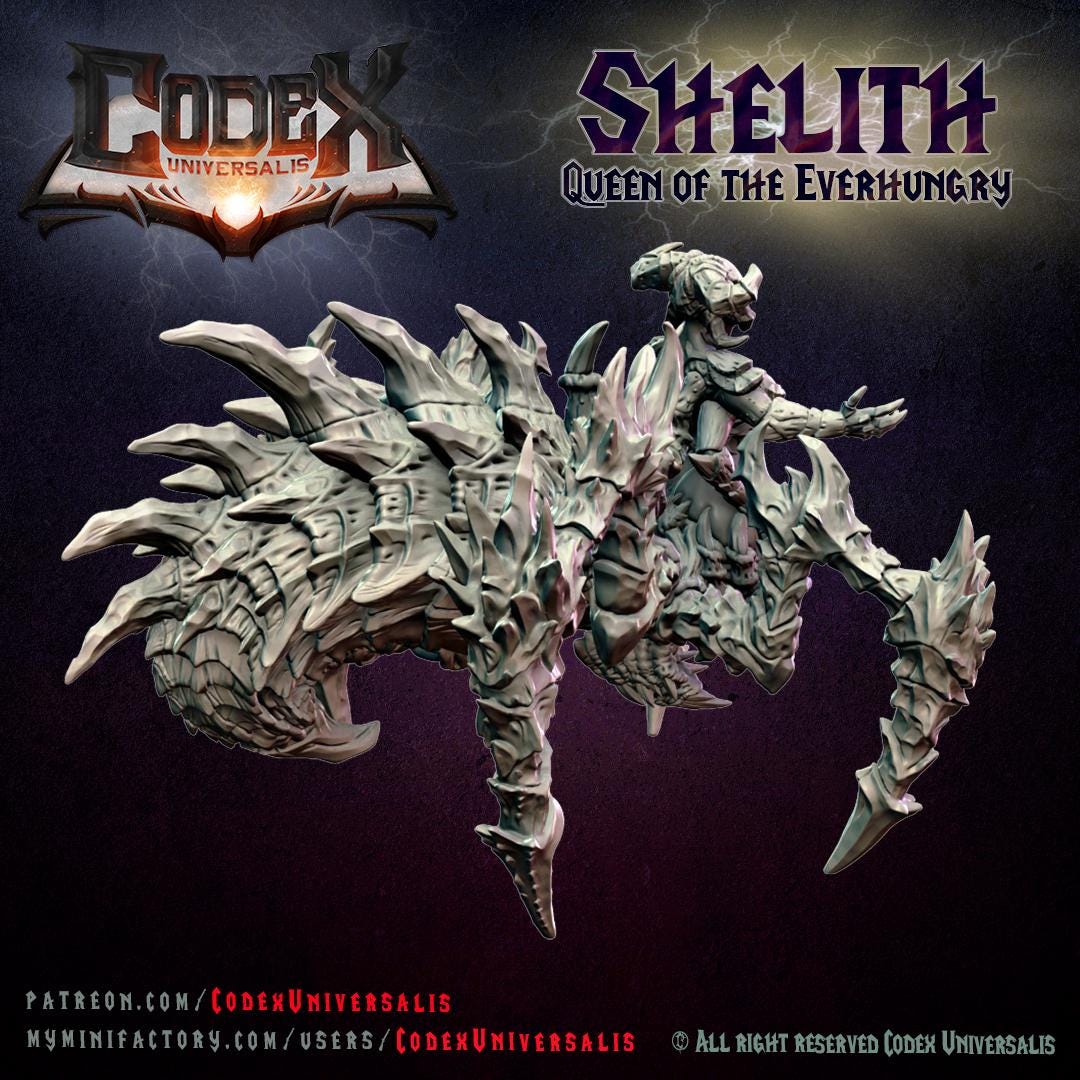 Shelith, Queen of the Everhungry, Demonic Spider Queen for Tabletop Roleplaying games by Codex Universalis