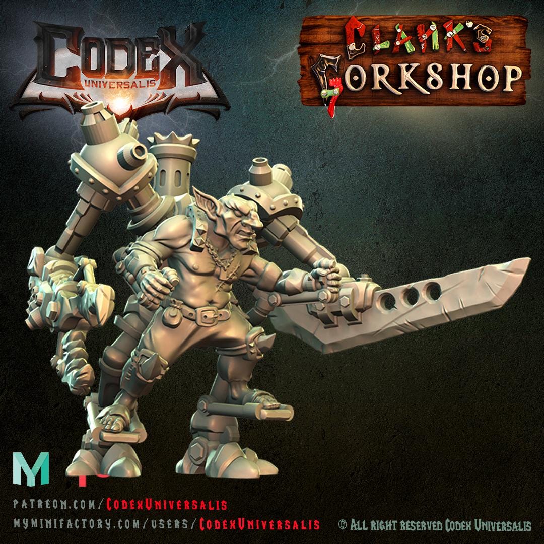 Mech Grynk - Hobgoblin Tinkerer, Hobgoblin Hero for Tabletop Roleplaying games by Codex Universalis