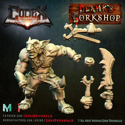 Tinkerer Grynk on foot - Hobgoblin Hero for Tabletop Roleplaying games by Codex Universalis