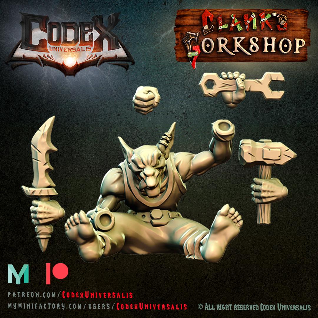 Tinkerer Fint with Techpack - Hobgoblin Hero for Tabletop Roleplaying games by Codex Universalis