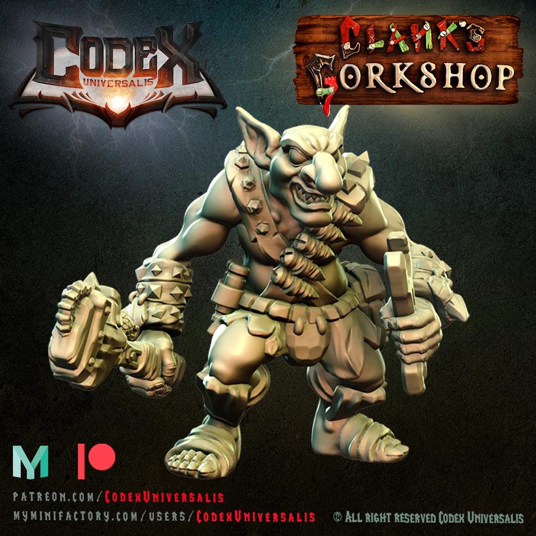 Tinkerer Crot with Techpack - Hobgoblin Hero for Tabletop Roleplaying games by Codex Universalis