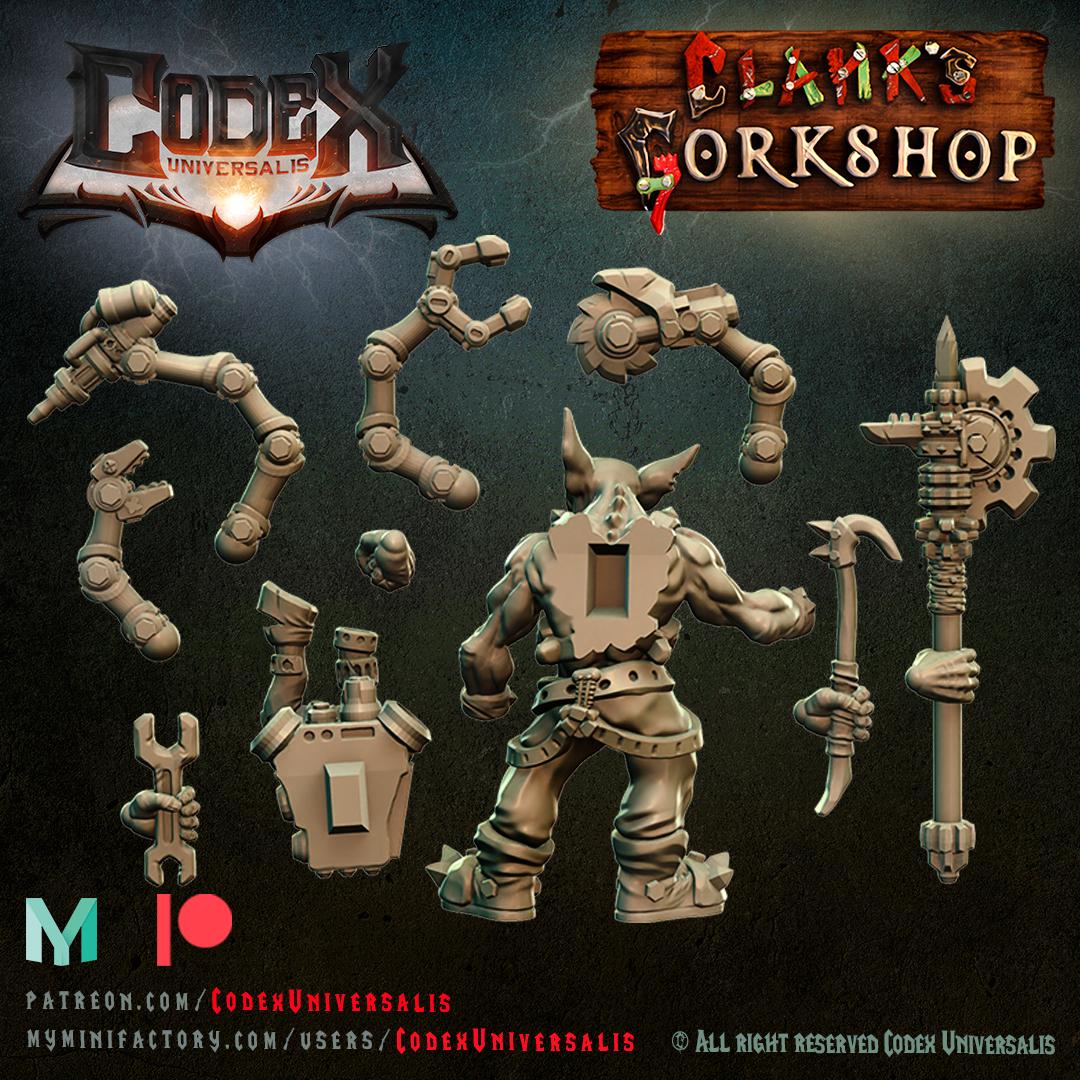 Tinkerer Clank with Techpack - Hobgoblin Hero for Tabletop Roleplaying games by Codex Universalis
