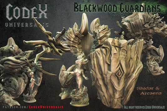 Shidar and Arcaena, Heroic Forest Spirit Miniature for Tabletop Roleplaying games by Codex Universalis