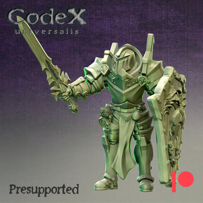 Knight Servant of Light, Knightly Hero Miniatures for Tabletop Roleplaying games by Codex Universalis