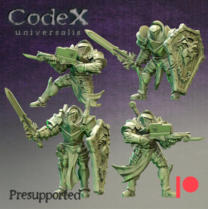 Knight Servant of Light, Knightly Hero Miniatures for Tabletop Roleplaying games by Codex Universalis