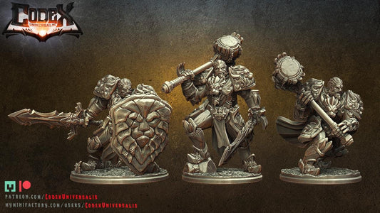 Black Lion Knighthood, Knightly Hero Miniatures for Tabletop Roleplaying games by Codex Universalis