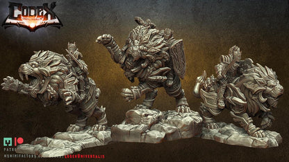 Black Lion Knighthood, Knightly Hero Miniatures for Tabletop Roleplaying games by Codex Universalis