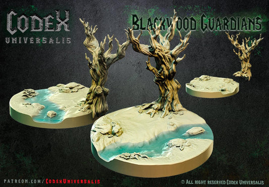 Blackwood Guardians Round and Oval Diorama Bases for use in Tabletop Wargames by Codex Universalis