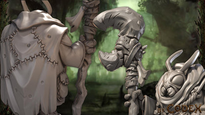 Qrivak and Shravek, Bug People Miniatures for Tabletop Roleplaying games by Codex Universalis