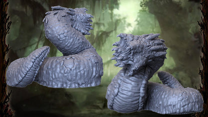Ghugut, Swamp Wurm, Monstrous Worm Miniature for Tabletop Roleplaying games by Codex Universalis