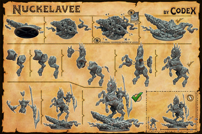 Nuckelavee, Demonic Nightmare Horseman Miniature for Tabletop Roleplaying games by Codex Universalis