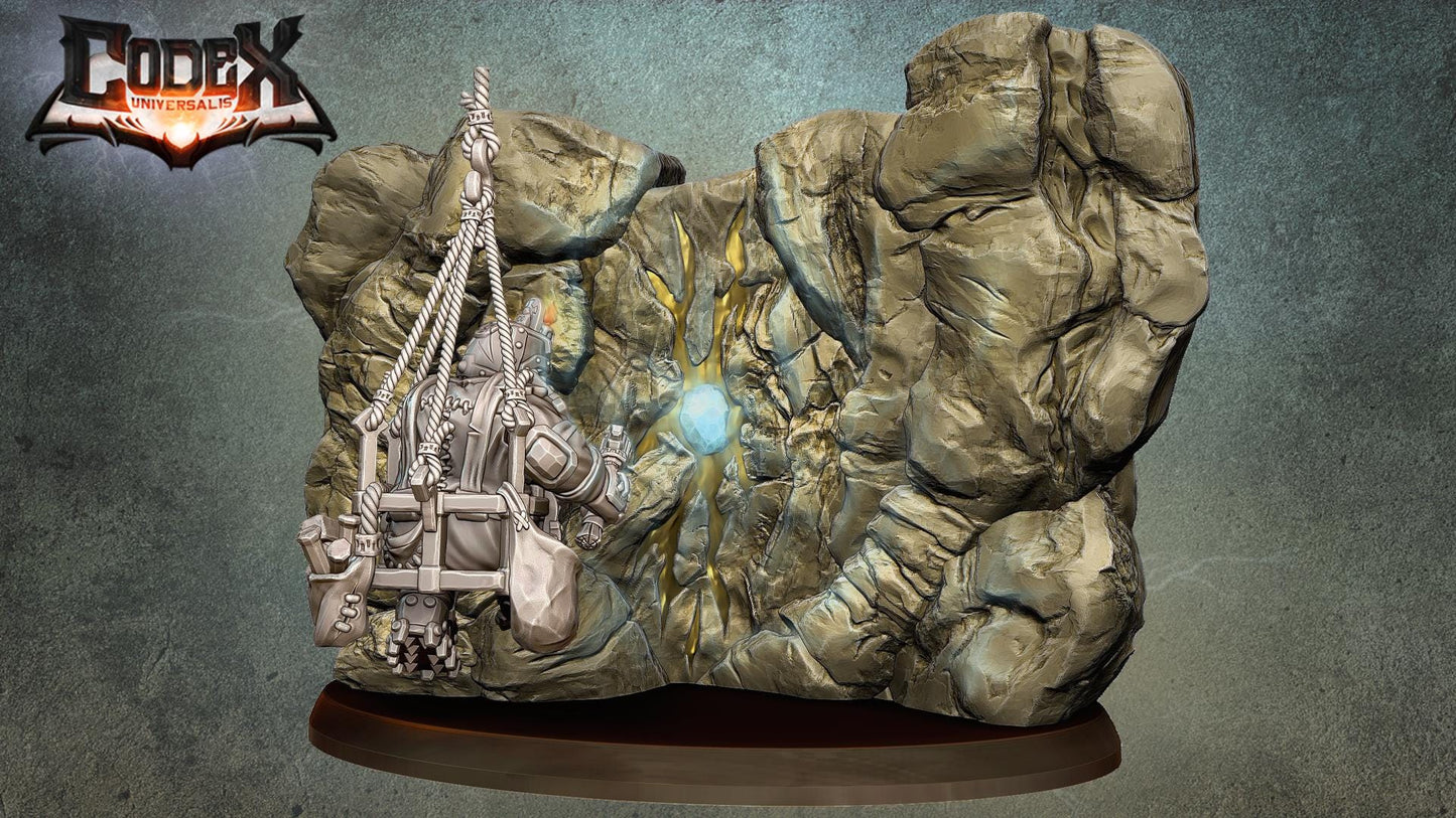 Skaldarg Miner Dwarf Company, Dwarf Miner Hero Miniatures for Tabletop Roleplaying games by Codex Universalis