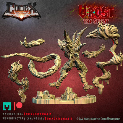 Urost, the Silent, Heroic Lava Monster Miniature for Tabletop Roleplaying games by Codex Universalis
