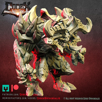 Fire and Stone Demons, Demonic Lava Spirit Miniatures for Tabletop Roleplaying games by Codex Universalis