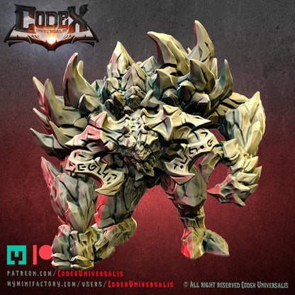 Fire and Stone Demons, Demonic Lava Spirit Miniatures for Tabletop Roleplaying games by Codex Universalis