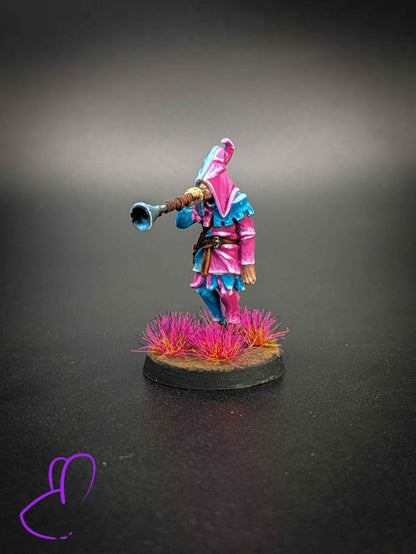 Sad Trumpeter, Cursed City Musician, Mercenary Miniatures by Vae Victis, perfect for Fantasy Wargames and Tabletop RPGs