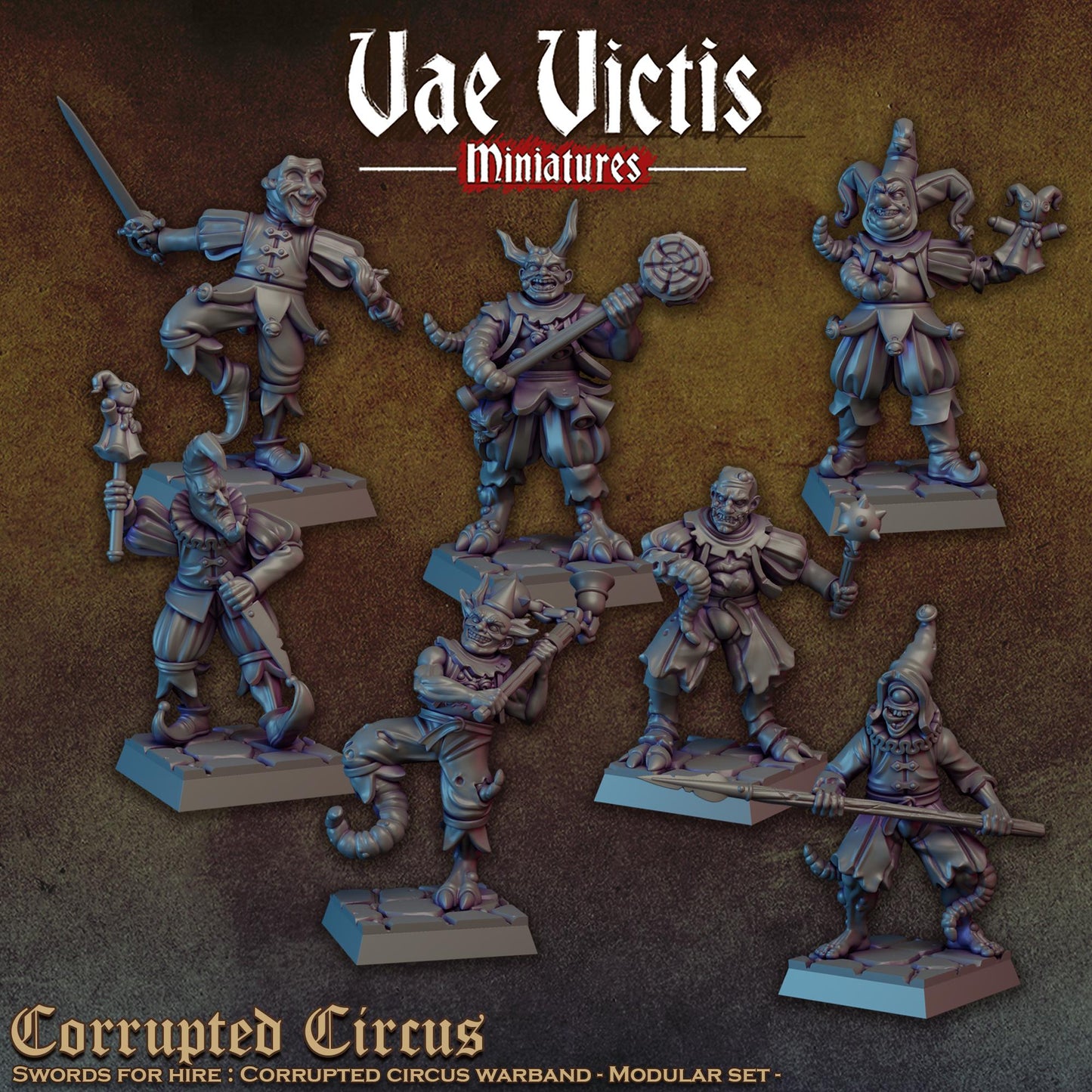 Corrupted Circus Miniatures, Bits and Weapon Conversions Fantasy by Vae Victis, perfect for Fantasy tabletop Wargames