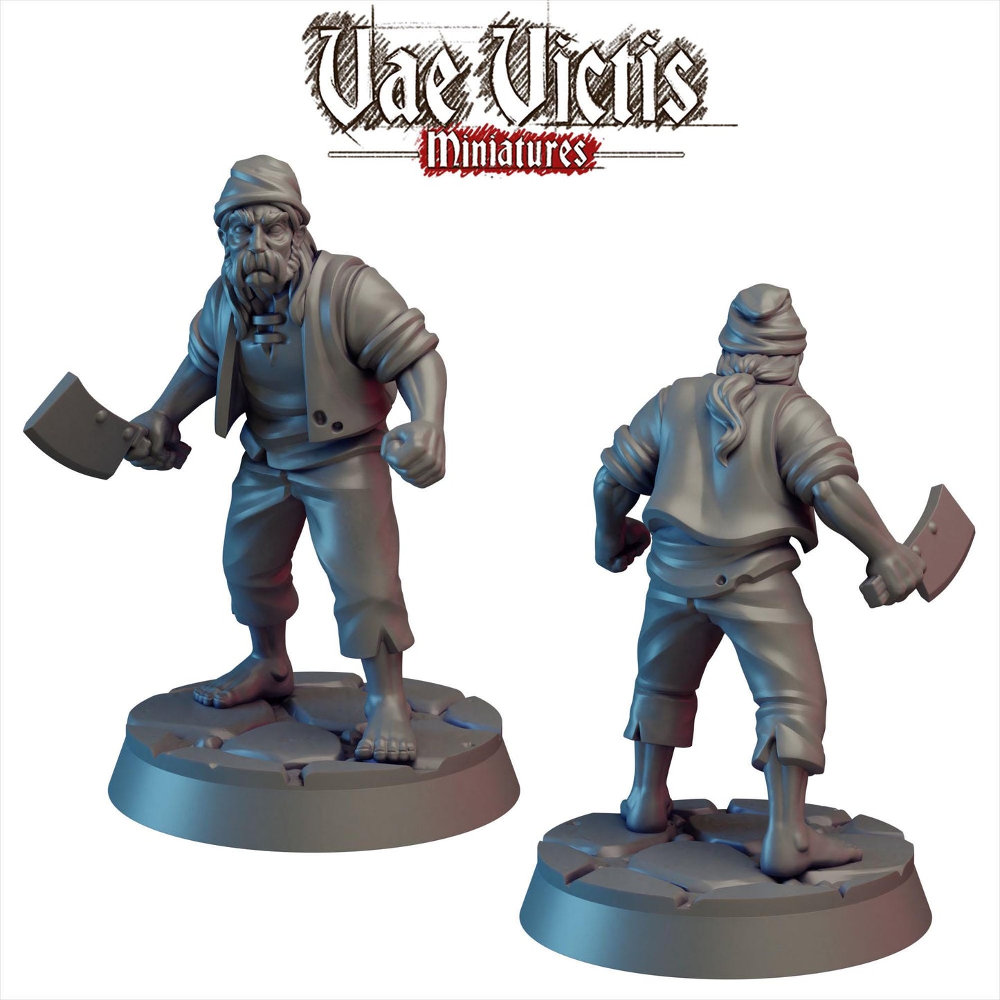 Disgruntled villager, Cursed City Mercenary, Mercenary Miniatures by Vae Victis, perfect for Fantasy Wargames and Tabletop RPGs