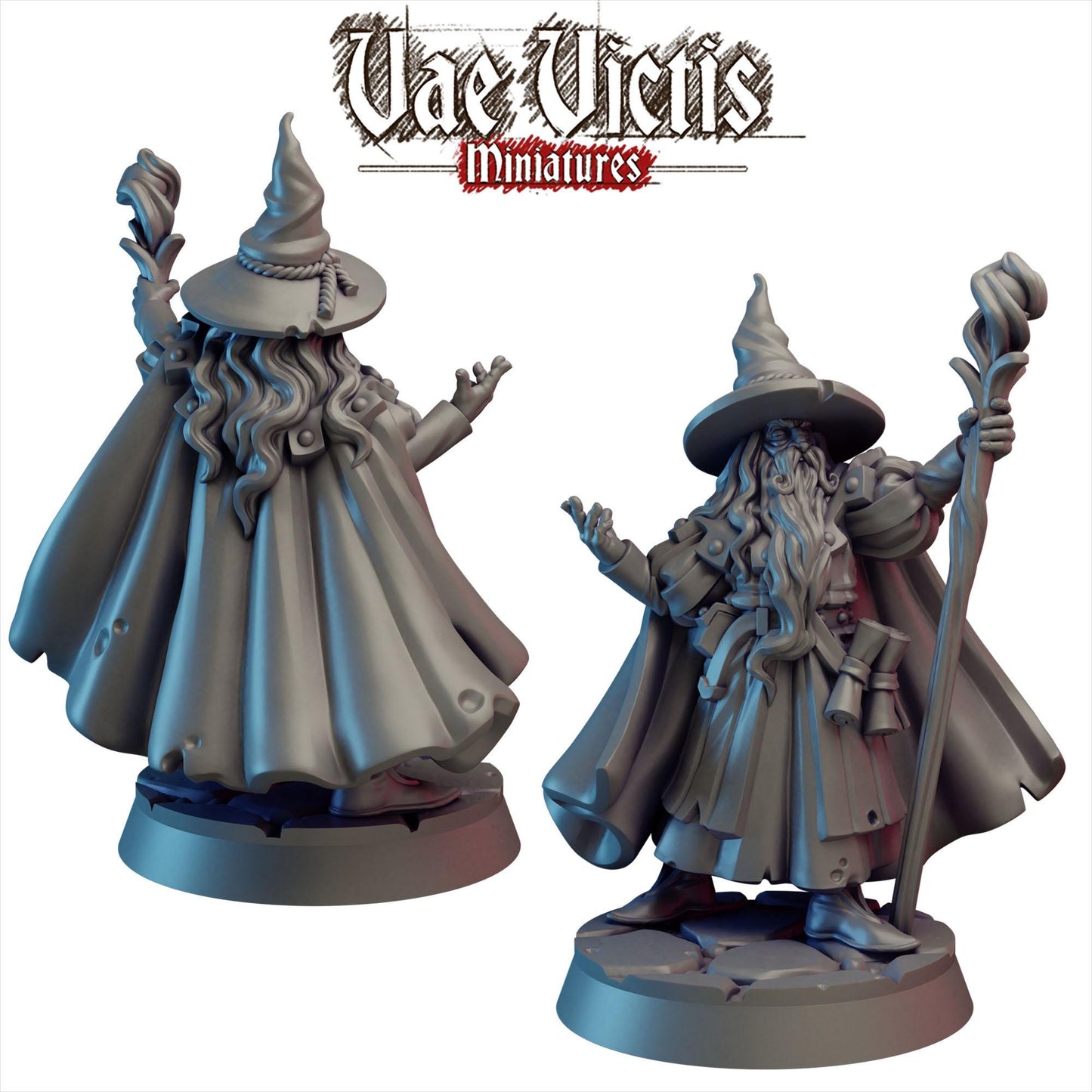 Wizard, Cursed City Mercenary, Mercenary Miniatures by Vae Victis, perfect for Fantasy Wargames and Tabletop RPGs