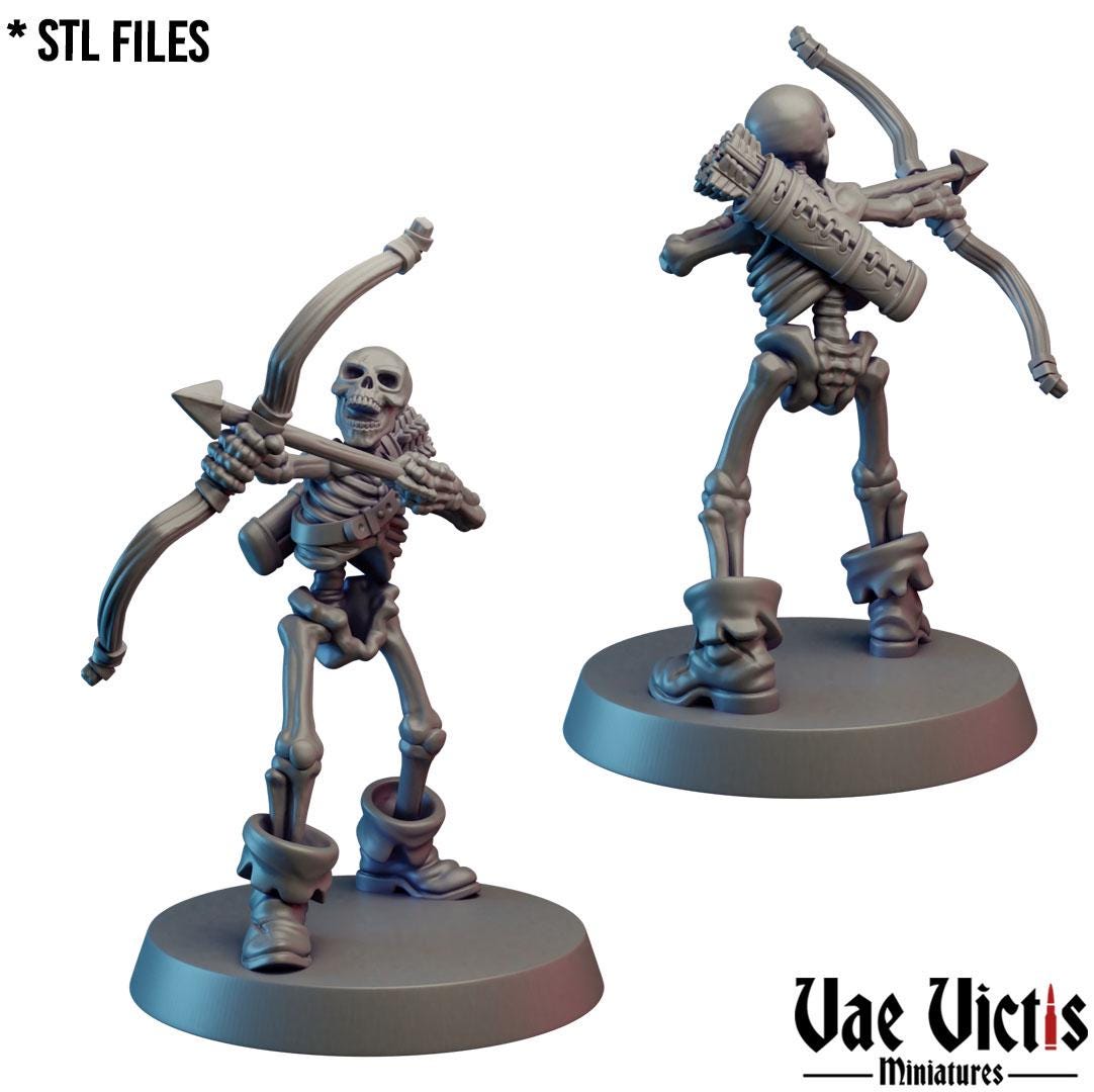 Skeleton Warband, Adventurers and Mercenaries by Vae Victis, perfect for Fantasy Wargames and Tabletop RPGs
