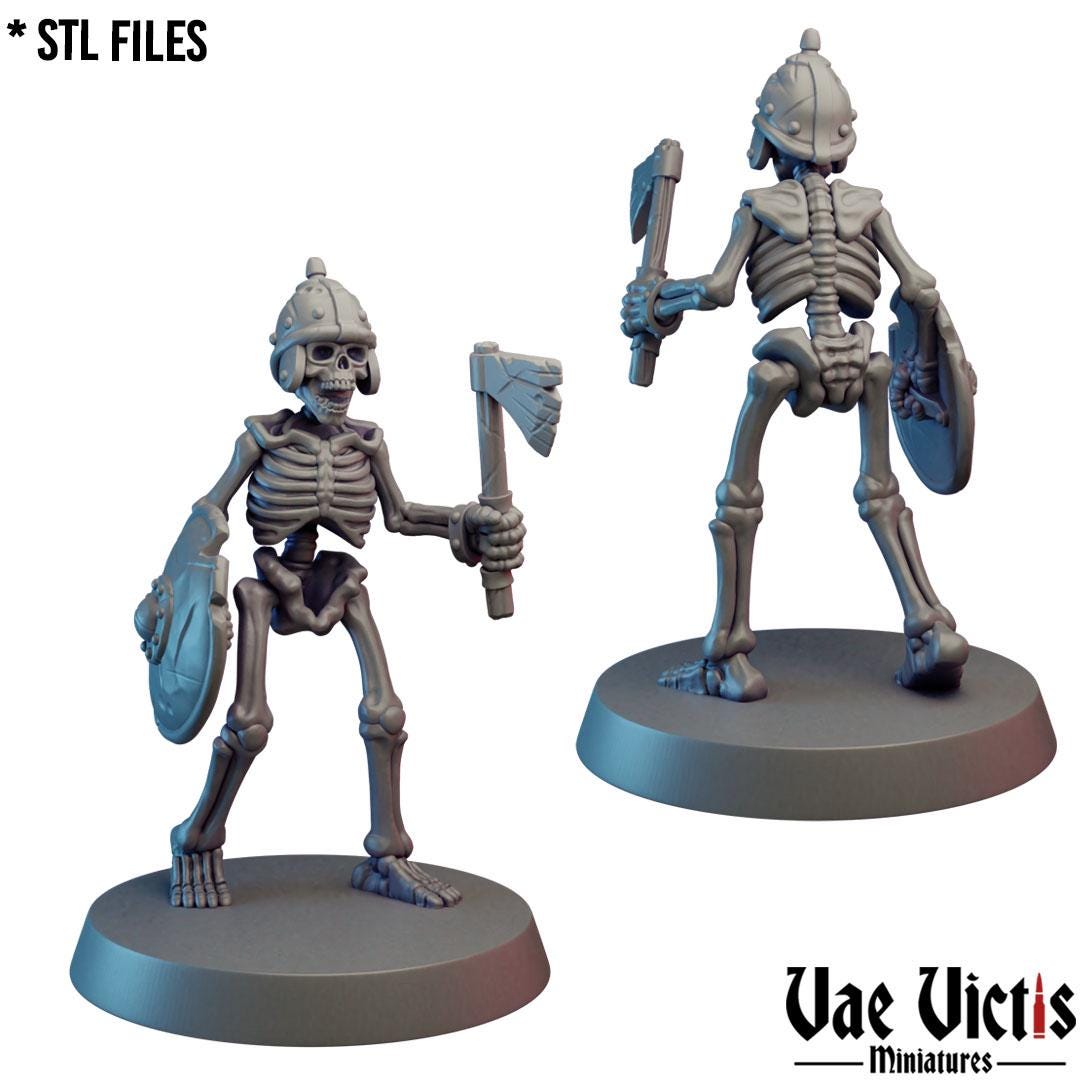 Skeleton Warband, Adventurers and Mercenaries by Vae Victis, perfect for Fantasy Wargames and Tabletop RPGs