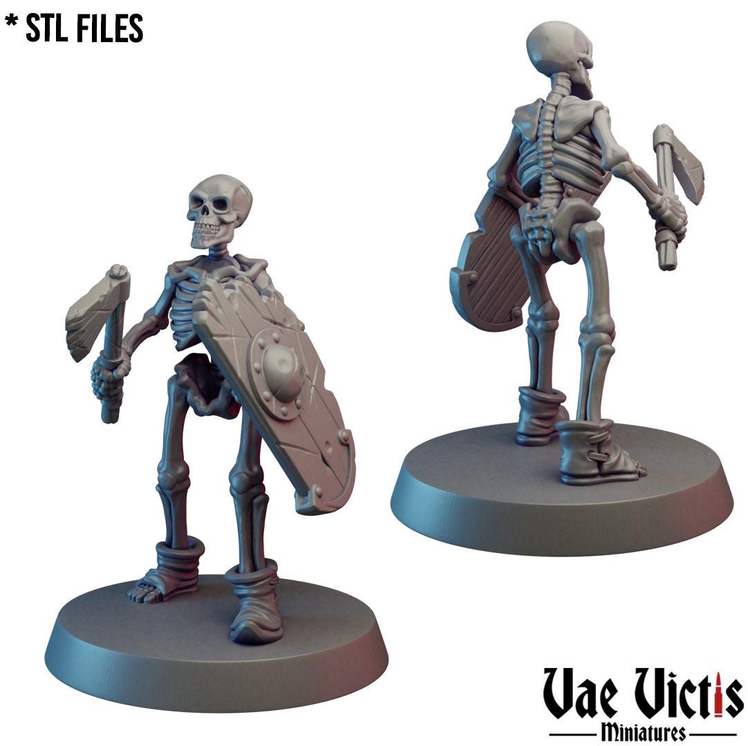 Skeleton Warband, Adventurers and Mercenaries by Vae Victis, perfect for Fantasy Wargames and Tabletop RPGs