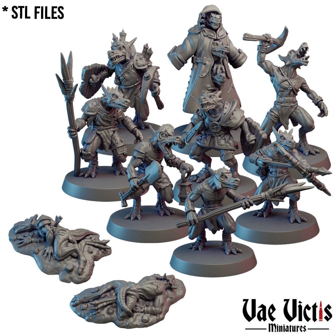 Kobold Warband, Adventurers and Mercenaries by Vae Victis, perfect for Fantasy Wargames and Tabletop RPGs
