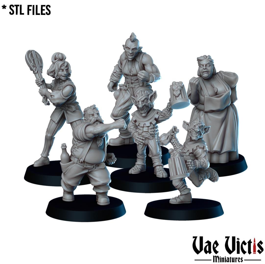 Bar Brawl, Adventurers and Mercenaries by Vae Victis, perfect for Fantasy Wargames and Tabletop RPGs