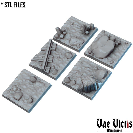 Cave and Mine bases Round and Square Bases for use in Tabletop Wargames by Vae Victis
